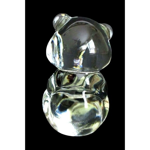 Vintage Fenton Art Glass Crystal Bear Figurine Purple Heart February Birthstone - Picture 4 of 6